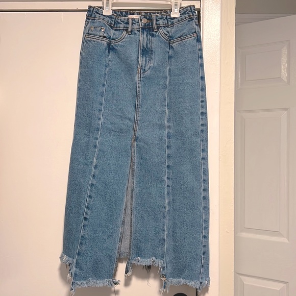 Zara Dresses & Skirts - Denim Maxi Skirt